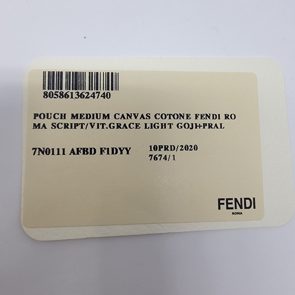 FENDI Roma Canvas Clutch Bag - Picture 6 of 11